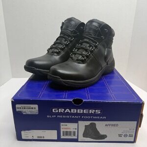 Grabbers Affixed G124 Women’s 11 M 6” Leather Soft Toe Slip Resistant Work Boots